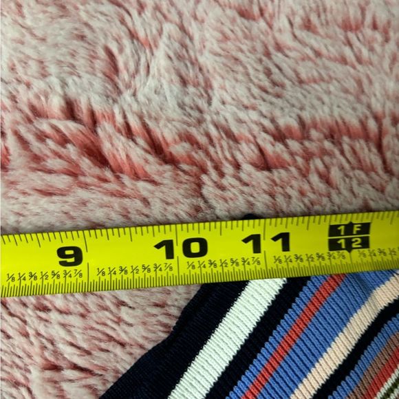 New York & Company 7th Avenue 3/4 Sleeve Striped Multicolor V Neck Sweater - Picture 5 of 7